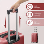 Nested Hardside Luggage Set in Purple, 4 Piece - TSA Compliant