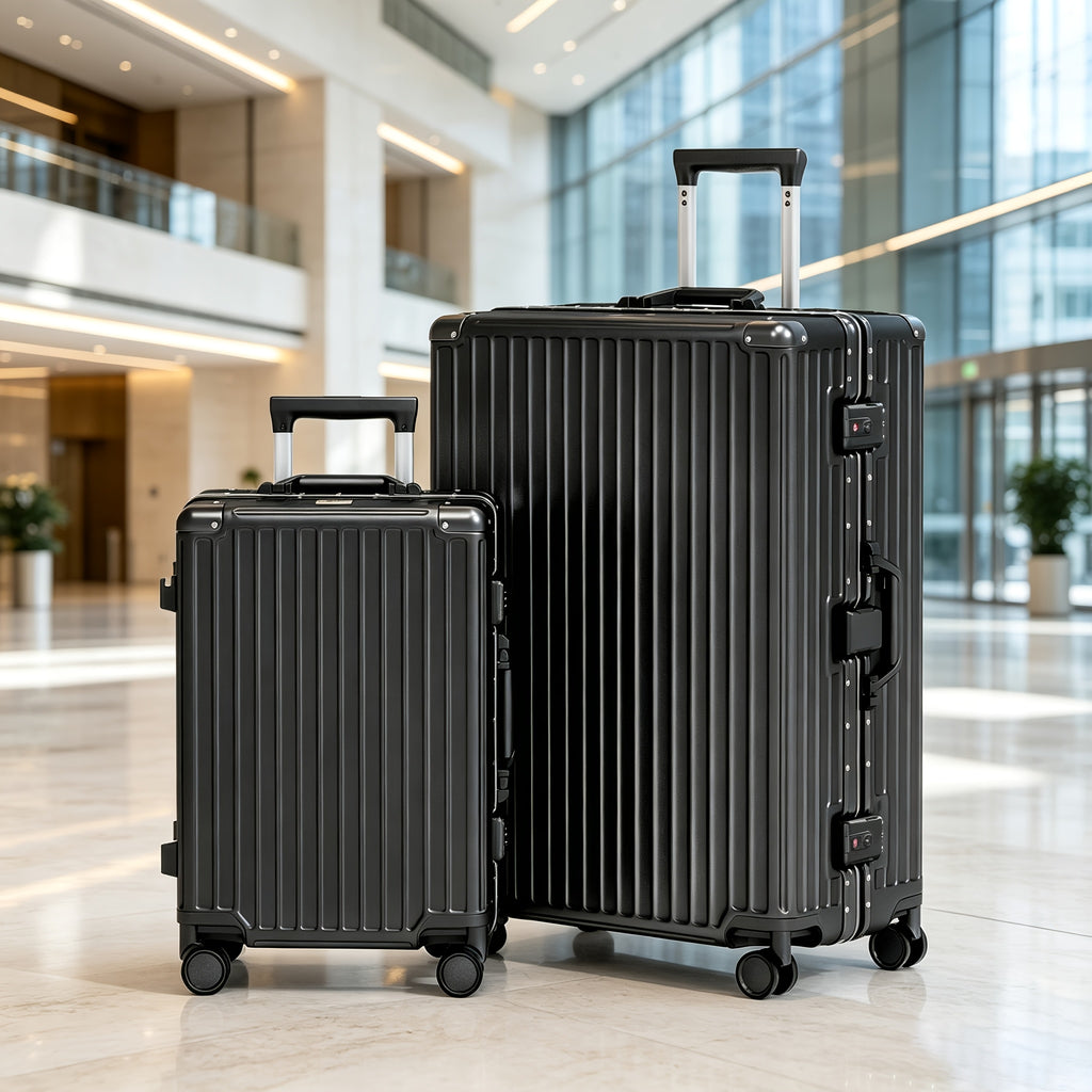 Zipperless Luggage with Spinner Wheels TSA Approved Large No Zipper Aluminum Frame Luggage PC+ABS Hard Travel Suitcase 28inch Checked Hard Shell Suitcases Or Luggage Set 2pcs (20inch Carry On+28inch Checked)
