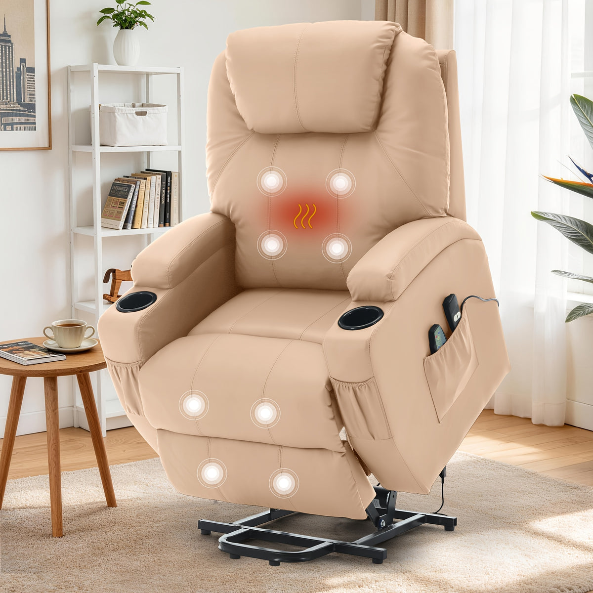 A Special Massage Chair for Personal Care And Home Use, Massage Chair Clearance Deal, Power Lift Recliner Chair, The Electric Chair Features Massage And Heating Functions, Comes with A Remote Control And Cup Holder, Holiday Gift