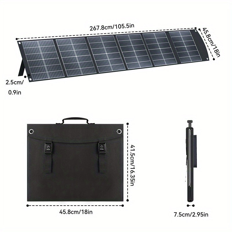 200W Portable Foldable Solar Panel - High Efficiency Solar Charger with USB-C PD3.0, USB-A QC3.0, MC4 & Multi-Output, Lightweight & Compact Design with 4 Kickstands, Perfect for RV, Camping, Road Trips, Fishing, Outdoor Adventures, Blackout Backup