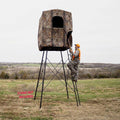 Muddy Steel 7 Foot Tall Quad Pod Hunting Blind Cover w/ 4 Zippered Windows, Camouflage (Stand Not Included)