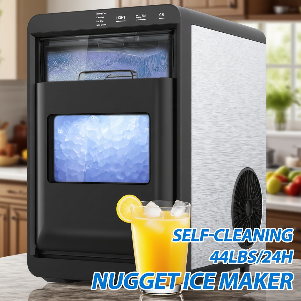ADVWIN 3-In-1 Water Cooler Dispenser with Ice Maker, 35Lbs/24H, Top Loading 3 Or 5 Gallon, Ice Maker Machine for Home Office, Hot And Cold Water Dispenser, Child Lock