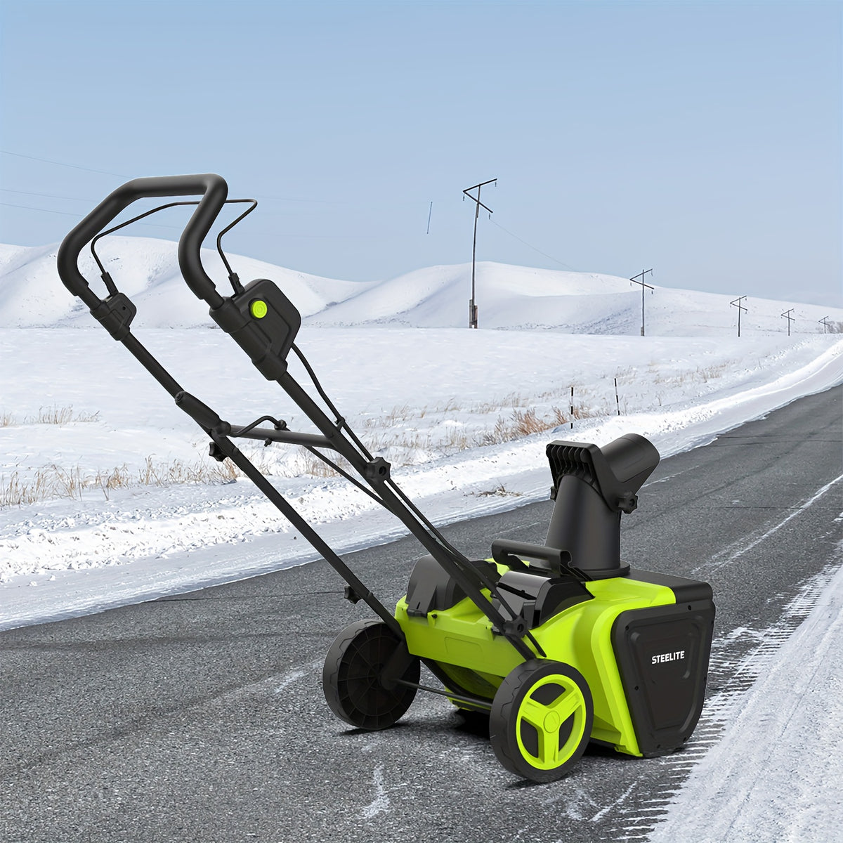 Steelite 40V Cordless Snow Blower, 20" Wide Clearing Capacity, 850 Lbs/Min, Includes 2x4.0 Ah Batteries & Charger, Tool For Easy Snow Removal