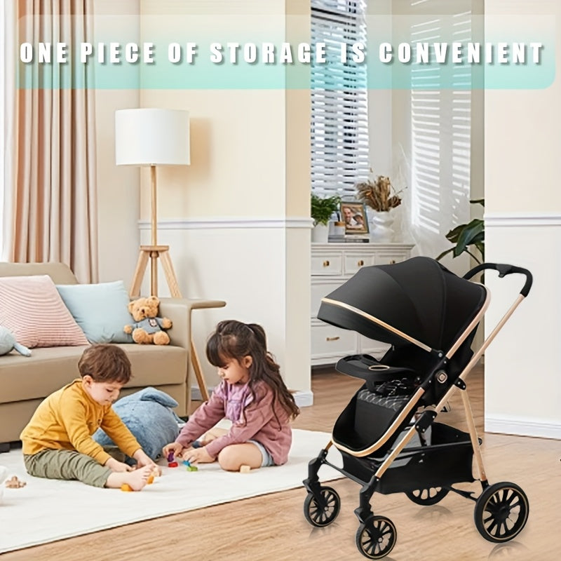 Lightweight Travel Baby Stroller - Quick Folding Design, Adjustable Backrest, Durable Fabric, Compact And Easy to Transport.