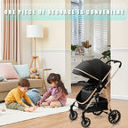 Lightweight Travel Baby Stroller - Quick Folding Design, Adjustable Backrest, Durable Fabric, Compact And Easy to Transport.