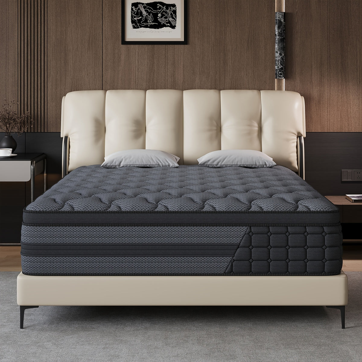 Luxury Mattress 8" 10" 12" 14" Twin Full Queen King Size Gel Memory Foam Pocket Spring Hydird Mattress in A Box Medium Firm