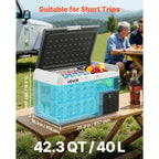 VEVOR 12 Volt Car Refrigerator Portable Freezer 31.7QT Electric Cooler for Camping 25L/30L/40L/50L