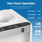 ADVWIN 3-In-1 Water Cooler Dispenser with Ice Maker, 35Lbs/24H, Top Loading 3 Or 5 Gallon, Ice Maker Machine for Home Office, Hot And Cold Water Dispenser, Child Lock