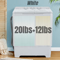 Portable Washing Machine, 2-in-1 Compact Twin Tub Washer and Spinner with Drain Pump and Time Control