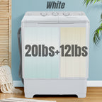 Portable Washing Machine, 2-in-1 Compact Twin Tub Washer and Spinner with Drain Pump and Time Control