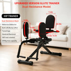 2-In-1 Glute Machine - Hip Abduction & Adduction Exercise Equipment - 3 Resistance Levels For Glute Strengthening, For Home Use, Upper Back Exerciser, Adjustable Glute Trainer, Thigh Workout Equipment For Hip Sculpting & Butt Lifting