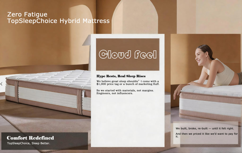 Queen Size 12/14 Inch Mixed Mattress Box - Memory And Spring Bed with Sports Isolation, Medium Hardness, Allergy Resistant Mattress Box Design, No Bedbox/Base Required, Easy to Install (Suitable for Full/Queen/King Sizes)