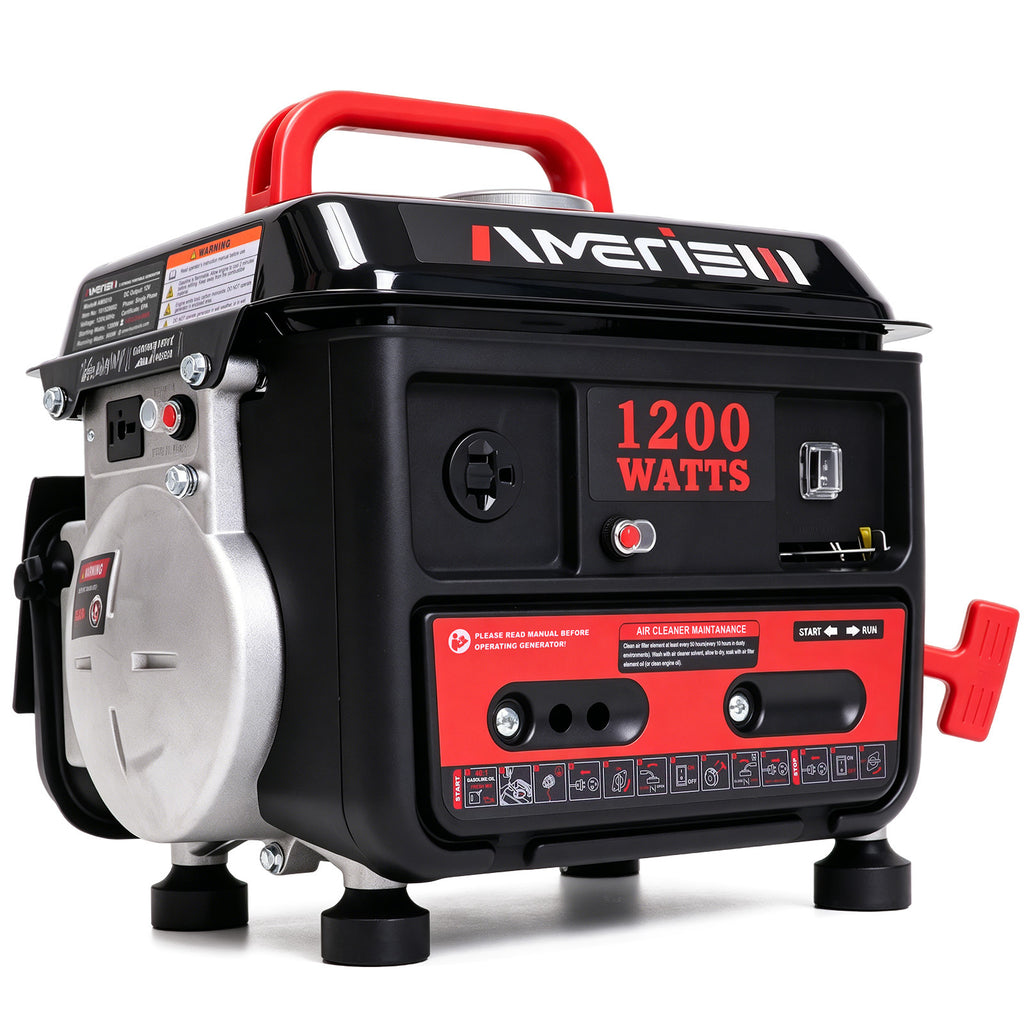 1200W Gas Powered Generator, Small Portable Generator for Home Use Camping Ultralight