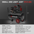 8 Gallon Ultra Quiet Air Compressor, 1.5HP 4.52 CFM, Max 115 PSI Oil-Free Air Compressor Tank, 110V/60Hz, 70dB Air Compressor for Car Repair, Spray Painting, Woodwork Nailing