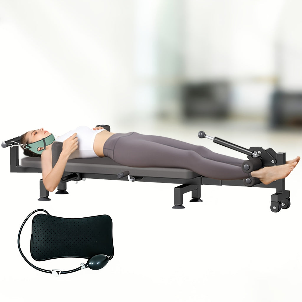 [Portable Back Decompression] Fitness Full Body Traction Table, Cervical And Lumbar Stretching Traction Table, Home Portable Back Decompression Bed for Tension Relief And Back Stretchering