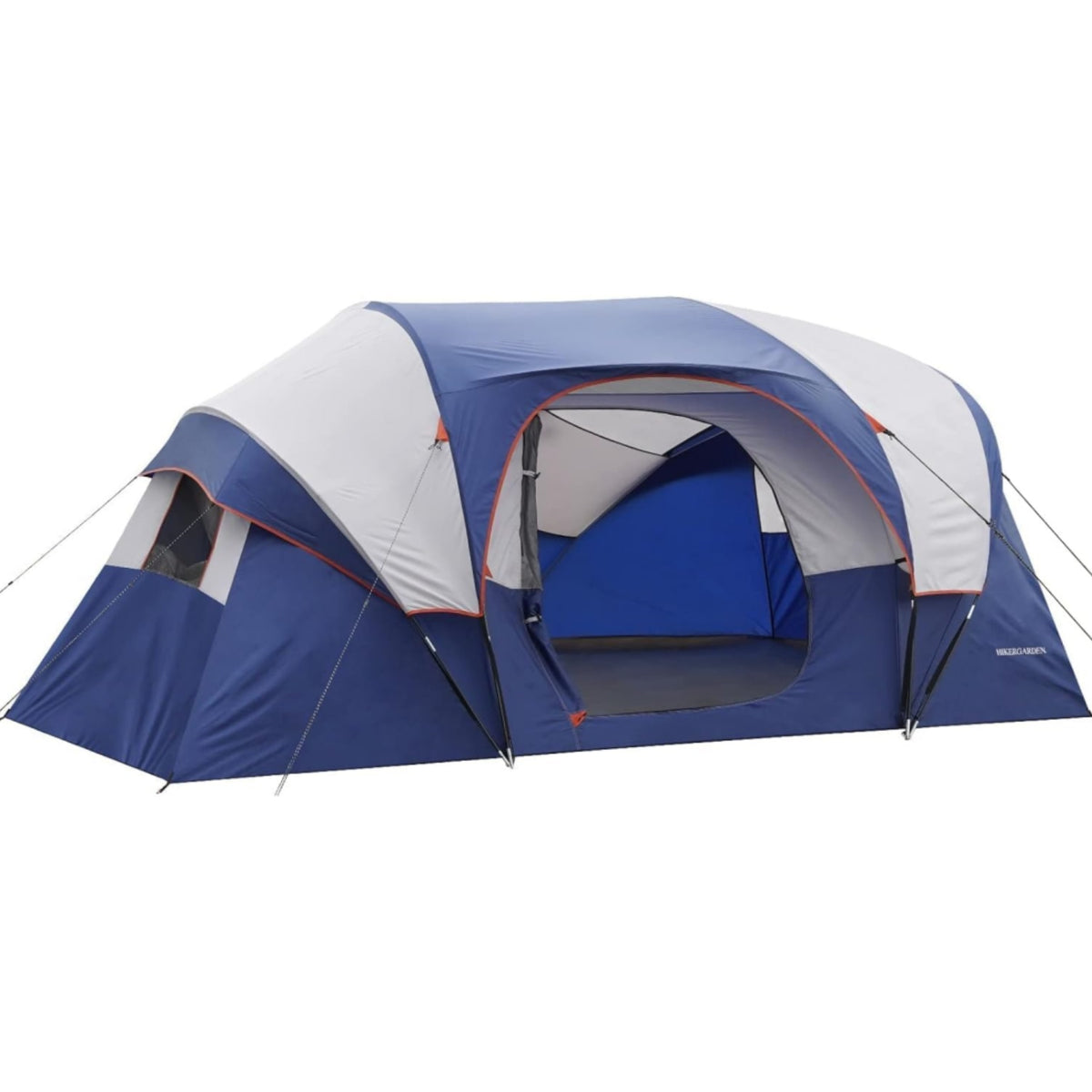 10 Person Camping Tent - Portable Easy Set Up Family Tent for Camp, Windproof Fabric Dome Tent Outdoor for Hiking, Backpacking, Traveling-14'x11'x74in(H)