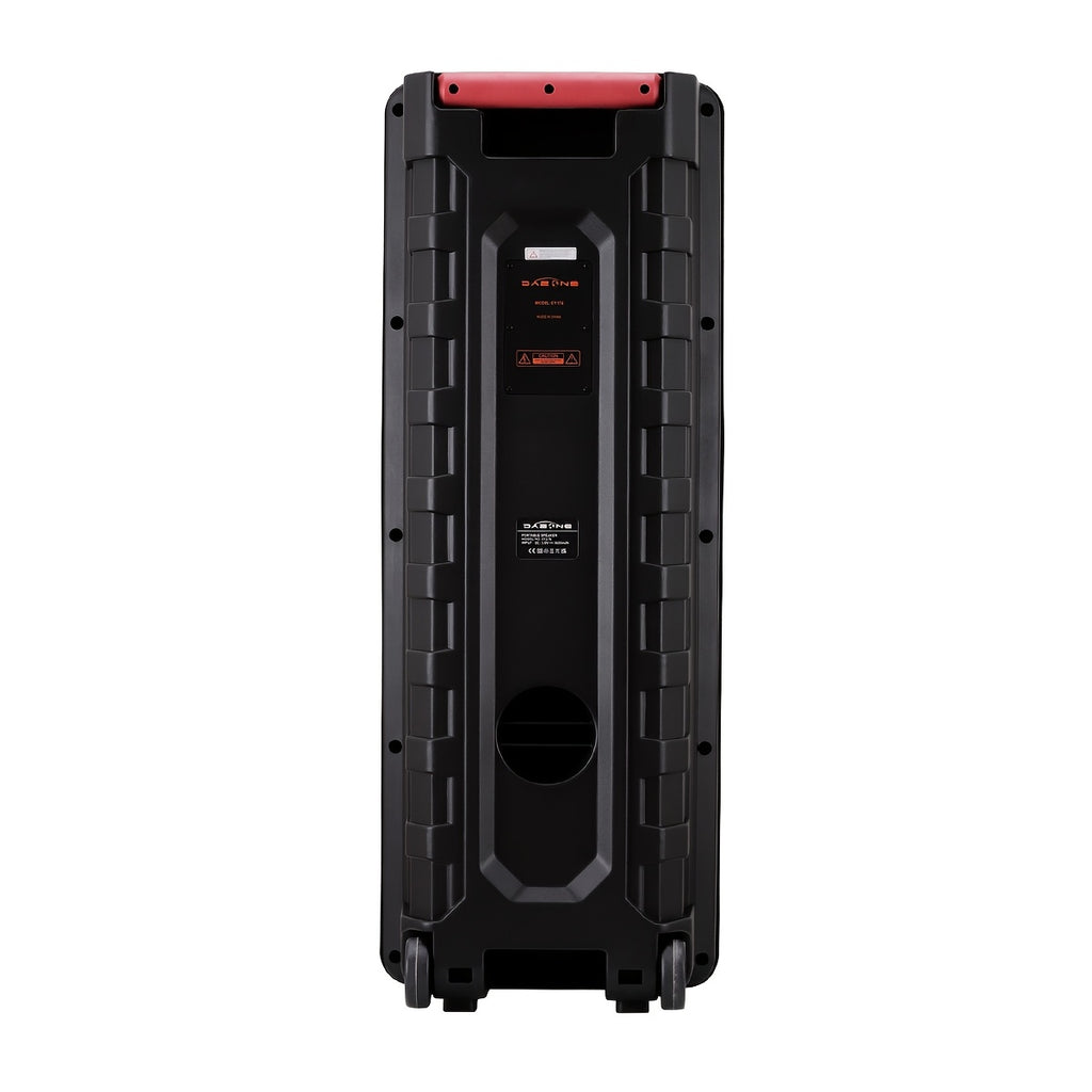 [Ideal Gift] 8000W Portable Karaoke Machine PA System with Dual 12” Subwoofer & 1.5” Tweeter, Wireless Microphone, RGB DJ Lights, Wireless/USB/TF/AUX/FM/TWS, Rechargeable Battery- Sound System for Home, Parties, Events - Ideal Gift for