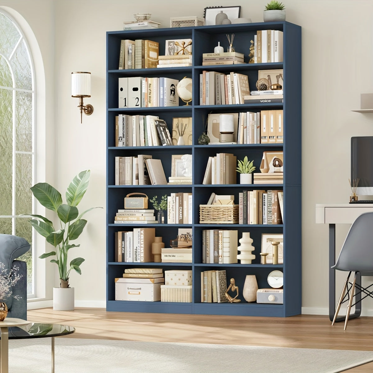 FULTRU 83.6" Tall 7-Tier Bookshelf & Bookcase - Heavy-Duty, Black Modern -Standing Bookcase with 14 Open Shelves, Easy Assembly, Book Shelves, Shelves For Wall, Book Shelf Organizer, Book Organizers And Storage, Shelf For Bedroom, Book Shelf For Bedroom,