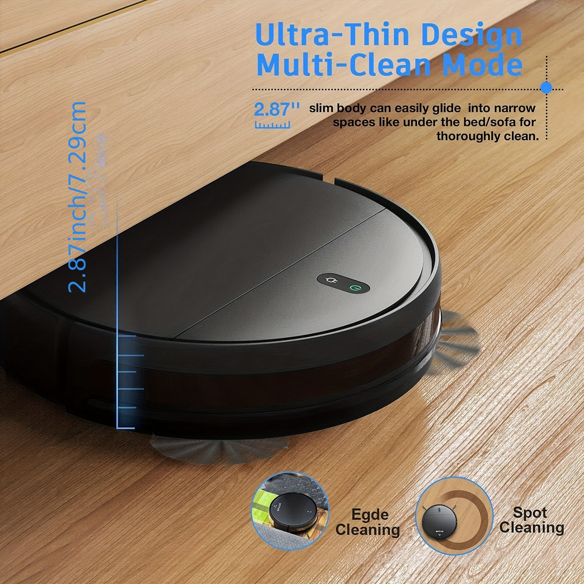 MAMNV 3-In-1 Intelligent Robot 5000Pa Vacuum Cleaner, Automatic Charging Fixed-Point Sweeper, Voice, App Control And Wet Suction Mopping of Water Tank Dust Box, Used for Smart Home Cleaning, Birthday And New Year Gifts