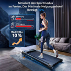 Compact Incline Walking Machine - Supports Up to 330 Pounds, 2.5HP Treadmill for Under Desk Use with LED Screen And Remote, Without Battery