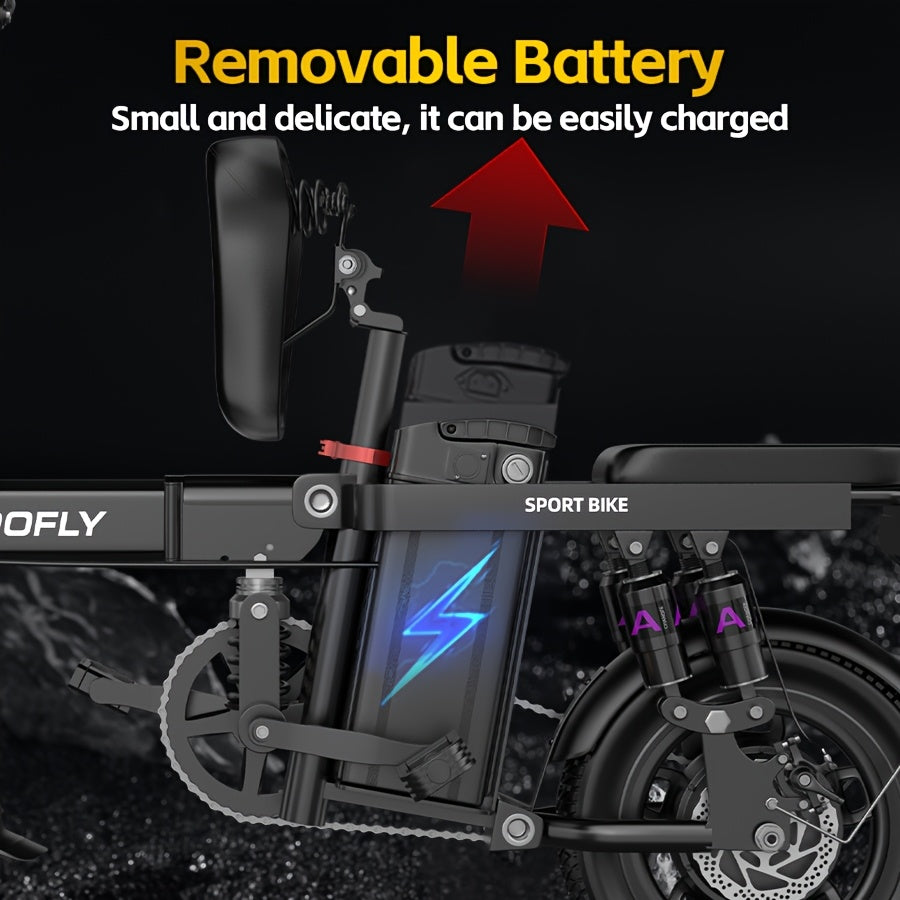 Electric Bicycle Battery, 48V 15Ah, Range Of 40km, Fully Charges In 3-6 Hours, Compatible with Various Models Such As GS5/GS5/GE5, Uses High-capacity Cells, Safe And Reliable, Charger Included.