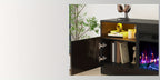Fireplace TV Stand for Up to 80-Inch TVs with 36-Inch Fireplace, Modern Entertainment Center for Living Rooms