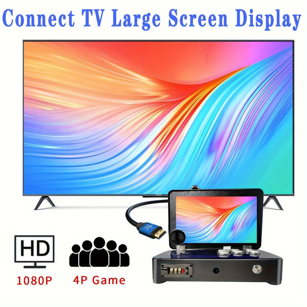WYGaming Portable Countertop Arcade Game Machine, 10 Inch Screen Retro Video Game Machine, with Search/Hide/Save/Load/Pause Function