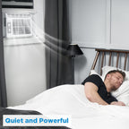 [Midea 5000 BTU Window AC] Midea 5000 BTU Window Air Conditioner, Cool Up to 150 Sq.Ft, Mechanical Knob/ Electronic Digital Control, Window Mount AC for Small Bedroom Office, White