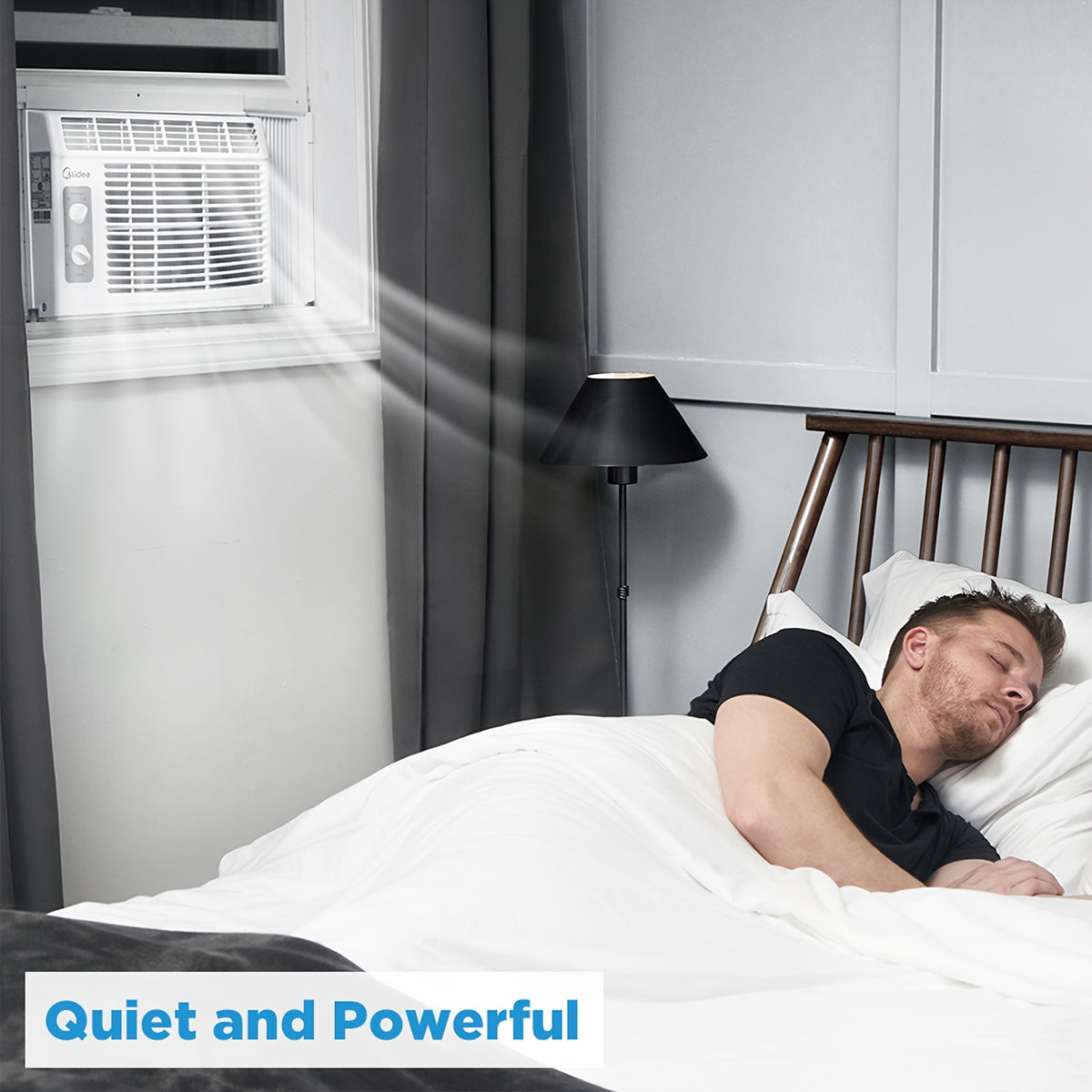 [Midea 5000 BTU Window AC] Midea 5000 BTU Window Air Conditioner, Cool Up to 150 Sq.Ft, Mechanical Knob/ Electronic Digital Control, Window Mount AC for Small Bedroom Office, White