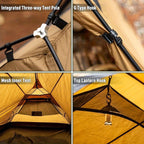 Campravox Hot Tent for Camping with Chimney, a Portable Backpacking Tent Featuring an Inner Tent And Stove Jack, Suitable for 1-2 People for Outdoor Hiking And Hunting