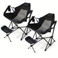 MULTIGOT 1/2pcs Hammock Camping Chair with Retractable Footrest & Carrying Bag for Camping