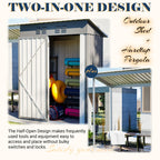 Outdoor Shed + Pergola Combo | Waterproof | Lockable | Air Vents | Store Tools/Grill/Bike