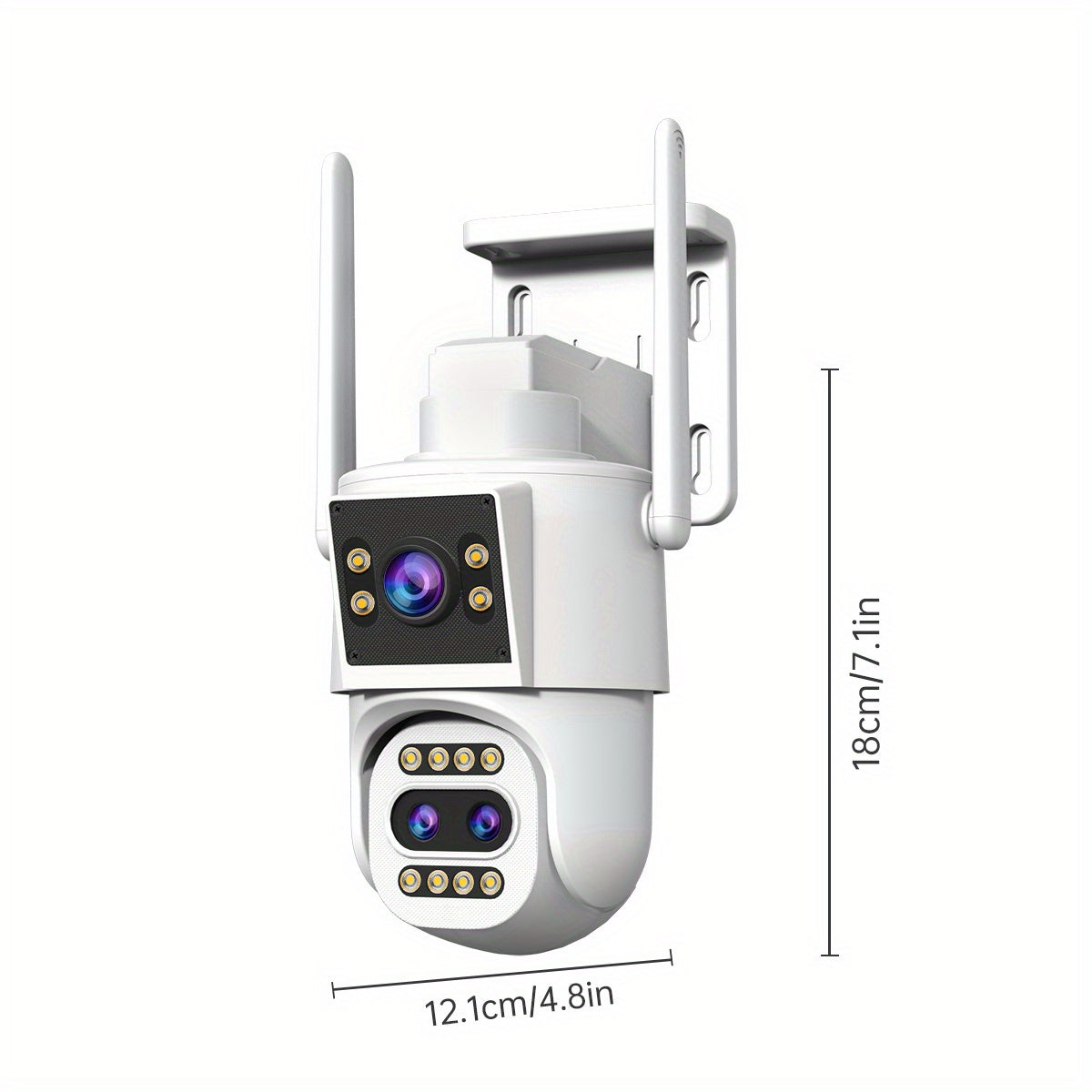 Full HD Wifi Security Camera, 10X Optical Zoom, PTZ with 3 Lenses, IPX6, App Control, Color Night Vision, Two-Way Audio, Motion Detection And Automatic Tracking, Home Security Sound Alarm, Remote Monitoring/ Smart Security Equipment