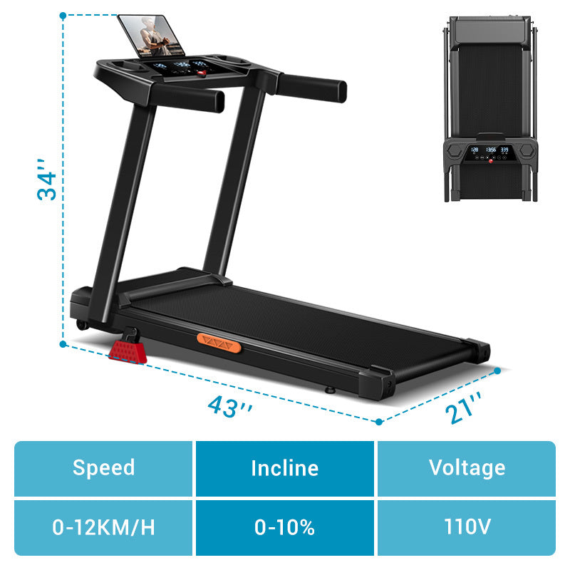 4-in-1 Treadmill with 18% Incline, Portable Treadmills for Home with Handle, Foldable Treadmills for Home and Office, 350 Lbs Weight Capacity.