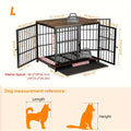 Oversized Robust Dog Cage That Can Be Combined with Other Furniture, Featuring a Metal Structure And a Removable Tray