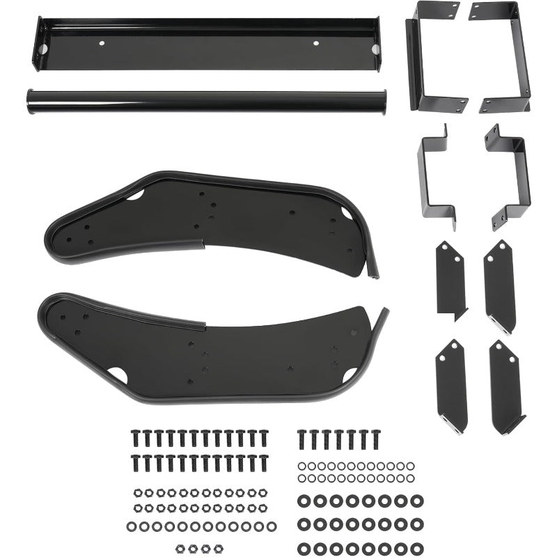 Grille Brush Guard for 2011-2015 Ford Explorer, Front Push Bar, Heavy Duty Black Steel Front Bumper, Powder Coated