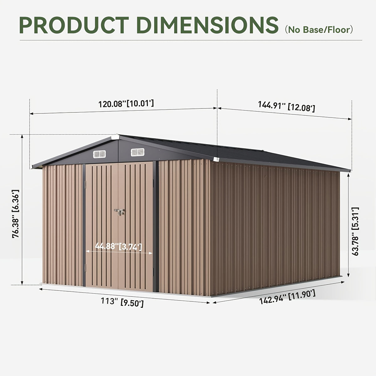 6X4 FT Outdoor Storage Shed, Metal Garden Shed with Lockable Doors, Sloping Roof, Ideal for Backyard, Patio, Poolside - Plastic, Tool, And Small Shed for Outdoor Storage