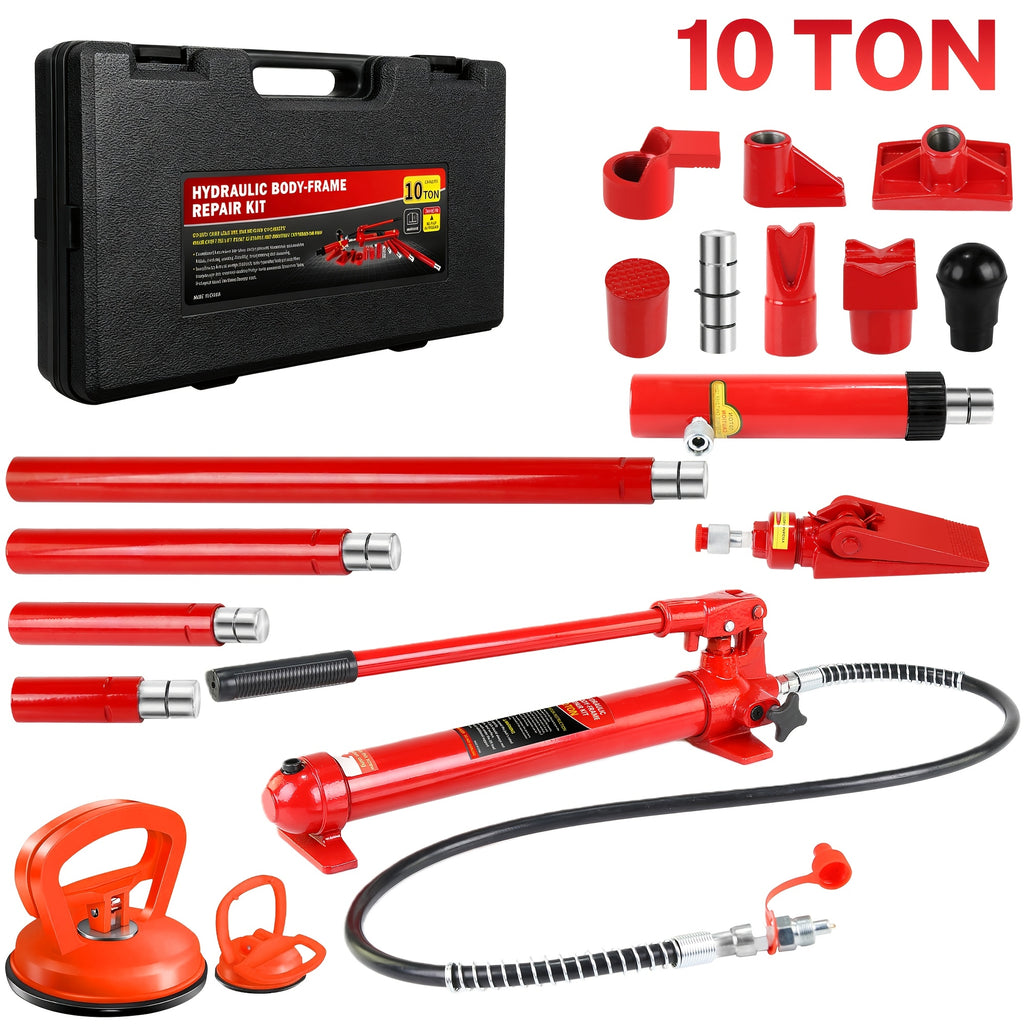 4-Ton 10-Ton 20-Ton Split Hydraulic Automotive Sheet Metal Jack, Split Hollow Dent Repair and Straightening Horizontal Vertical Lifting Cup
