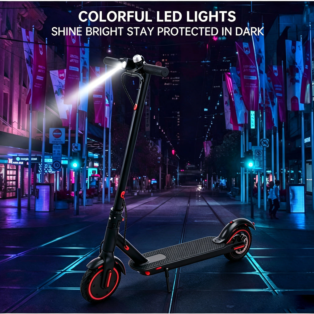 8.5-Inch Tire, Speed of 19 Miles Per Hour, Range of 18 Miles, Folding Electric Scooter with APP, Suitable for Adults And Teenagers, Portable Commuting Scooter, Ideal High-End Gift for Daily Travel