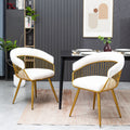 DYHOME 2pcs Modern Reception Chairs Visitor Chairs for Office, Living Room, Kitchen, Elegant Fabric Accent Chair with Comfortable Padded Back and Metal Legs