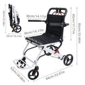 Foldable Hand-Operated Wheelchair, Lightweight Foldable Transportation Large-Sized Wheelchair, Lightweight Foldable Adult Wheelchair, Portable Adult Baby Stroller, Suitable for People, Older Adults, And Adult Travel Use