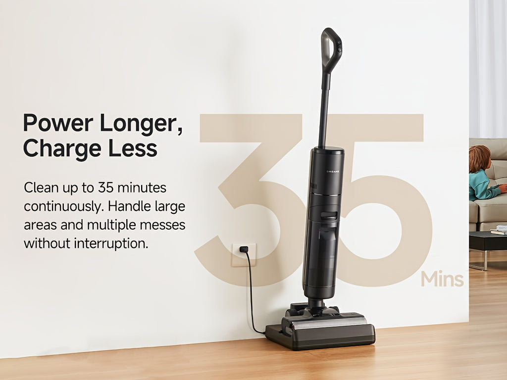 Refurbished DREAME H12 PRO Wet Dry Vacuum Cleaner, Cordless Vacuum Mop All In One, Smart Floor Cleaner for Hard Floor, One-Step Edge to Edge Cleaning with Hot Air Drying