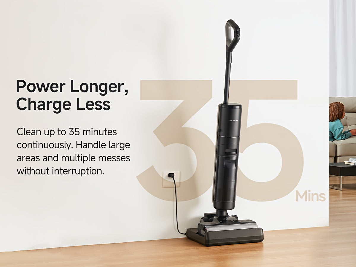 Refurbished DREAME H12 PRO Wet Dry Vacuum Cleaner, Cordless Vacuum Mop All In One, Smart Floor Cleaner for Hard Floor, One-Step Edge to Edge Cleaning with Hot Air Drying