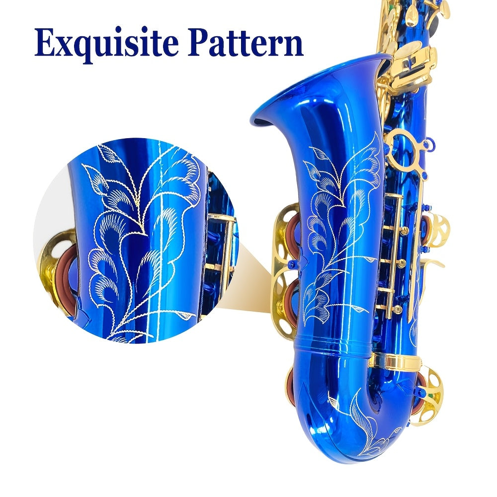 WUQIMUSC Alto And Soprano Saxophone | E-Flat Alto/B-Flat Soprano Available | Multiple Colors And Golden Lacquer End | Handcrafted | Full Kit with Case And Mouthpiece | Ideal Easter Gift for Friends, Him And Her Wind Instruments