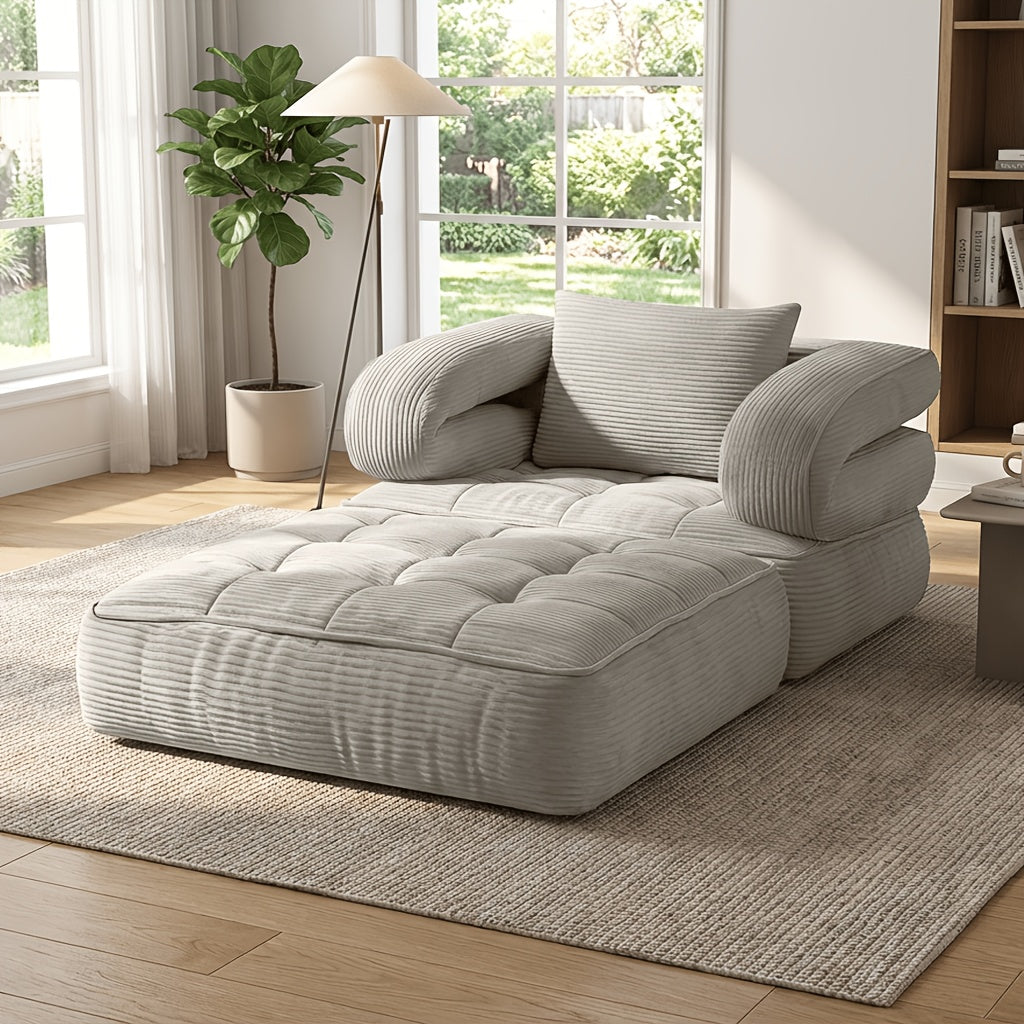 Multi-functional Convertible Sofa Bed—No Assembly Required, High-density Sponge, Soft and Skin-friendly Fabric | Suitable for Small Spaces, Bedrooms, Apartments, RVs as a Multi-position Sofa, Movie Sofa, Lazy Sofa, Office Sofa, Lounger, or Leisure
