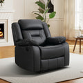 Faux Leather Manual Recliner Set: 3-Seat Sofa, Loveseat, Recliner Chair for Living Room And Meeting Room