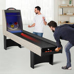 8FT Roll And Score Arcade Game Table, Skee Ball Game for Home Game Room, Arcade Machine W/ LED Light, Scoring Rings, 4 Balls And LED Scoring System