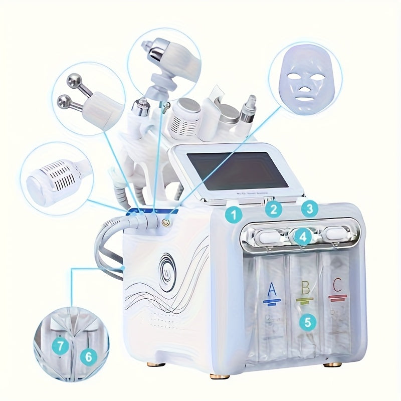 [Valentine's Day Gift] Mariy Reseni 6-In-1/7-In-1 Beauty Device, Facial Care Machine, Includes Beige Oversized Towel Hair Tie, Suitable For Salon Or Home Use, Ideal For Skincare Enthusiasts, Valentine's Day Gift, Elegant Gift, Gift For Women, Top Gift Cho