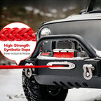 Electric Winch 3500Lb/4500Lb/12000Lb/13500Lb - Electric Truck Winch 12V with Red Synthetic Rope - Fairlead Wired Handle & Infrared Remote - Winch for Jeeps Road SUV Boat Towing Trailer 4WD 4X4 ATV UTV - ATV Winch Kit