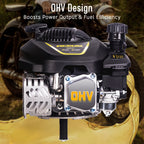 Aceup Energy Gas Engine Vertical Shaft, 4.4HP 173cc 4-Stroke OHV Gas Motor with Primer for Lawn Mower, EPA Compliant